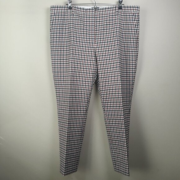 NWT Theory Treeca 4 Ivory Multi Rye Portland Chino Cropped Pant 16 Preppy - Picture 5 of 12